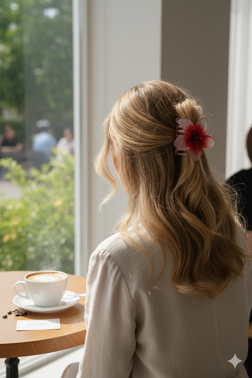 Large Flower Hair Claw Clip