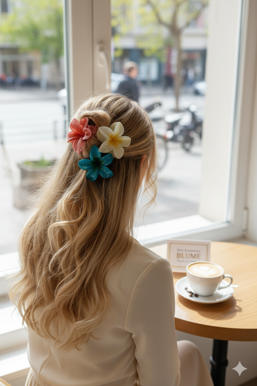 Large Flower Hair Claw Clip