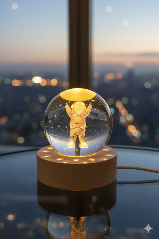 3D Crystal LED Globe Lamp