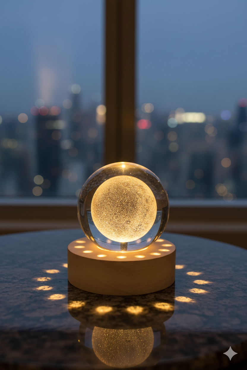 3D Crystal LED Globe Lamp